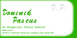 dominik pascus business card